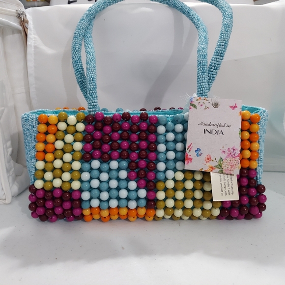 Made In India Handbags - NWT Made in India Beaded Handbag 70's Era Style